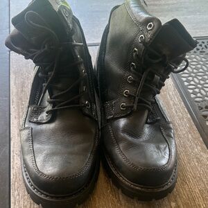 Bass Black Leather Men's Boots